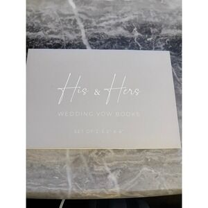 ZICOTO His and Hers Wedding Vow Books Set of 2